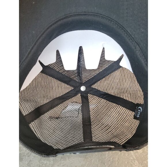 ZYIA Active Hiking Trucker Mesh All Black Hat Snapback New With Tags white patch - Picture 6 of 12